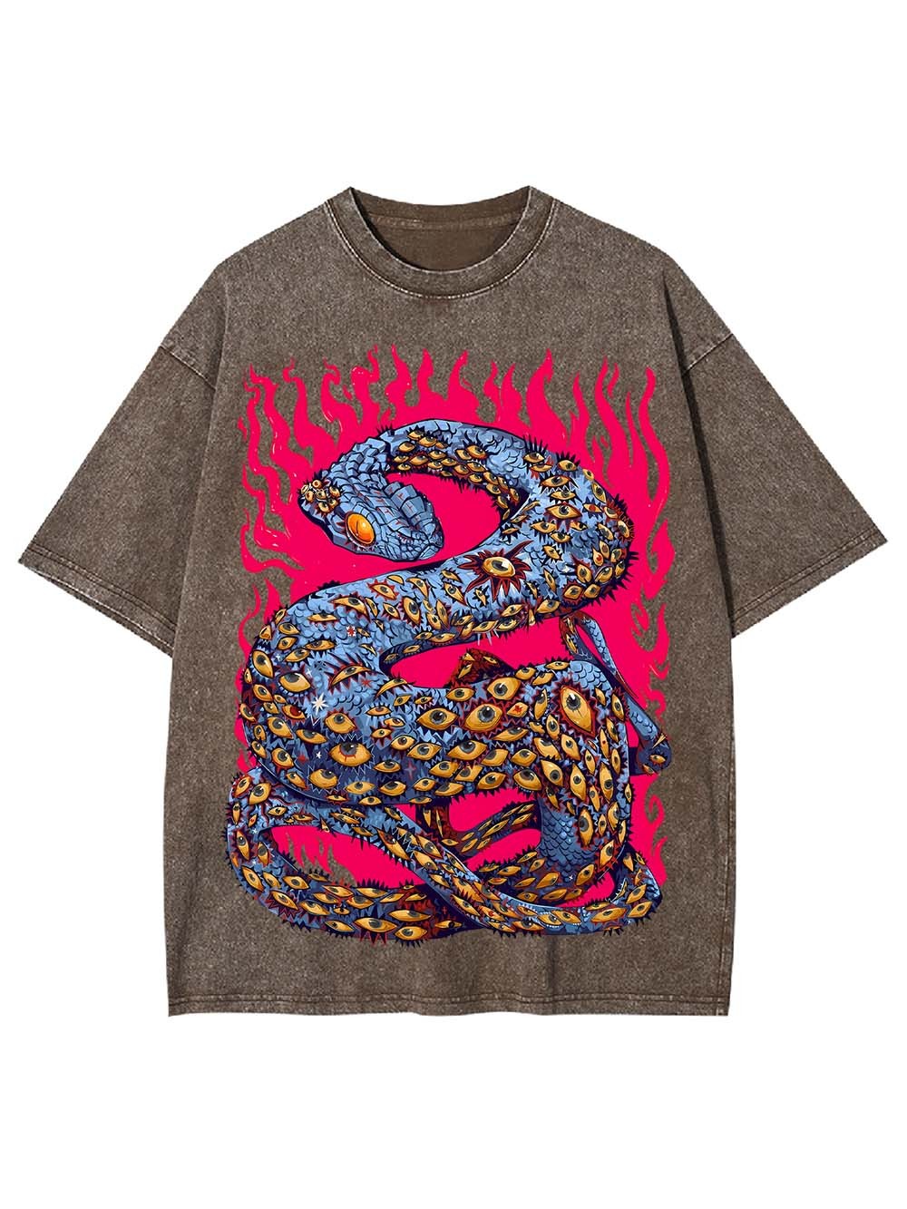 Eyes Of The Serpent Washed Tshirt-ClassyOutlaw Sale