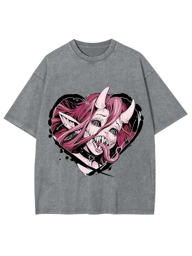 Heart Of The Demoness Washed Tshirt
