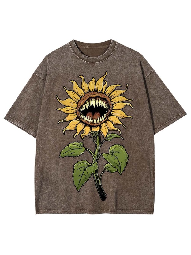 Venomous Sunflower Washed Tshirt
