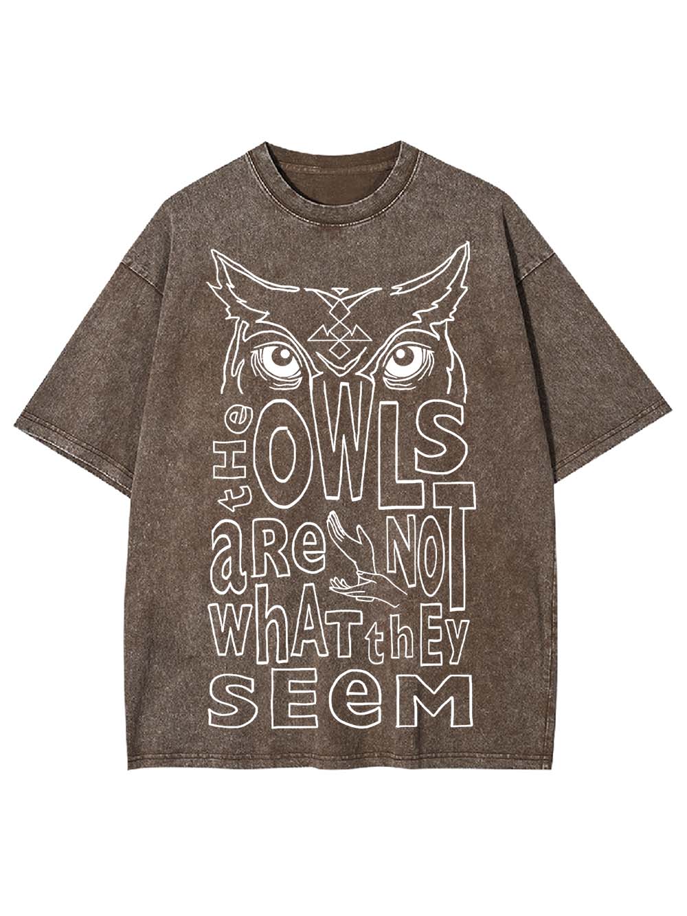 MYSTERIOUS OWLS WASHED TSHIRT