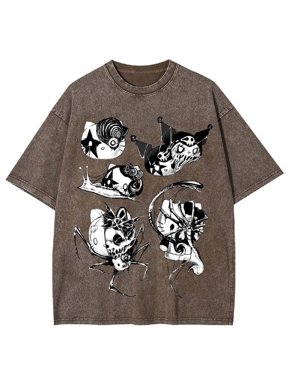 Macabre Creatures Washed Tshirt