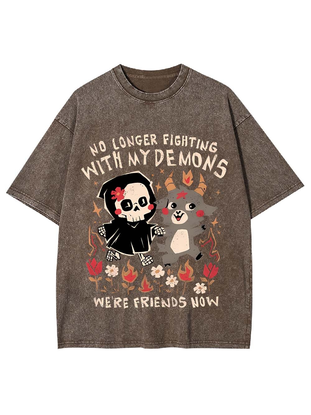 Friends with My Demons Washed Tshirt