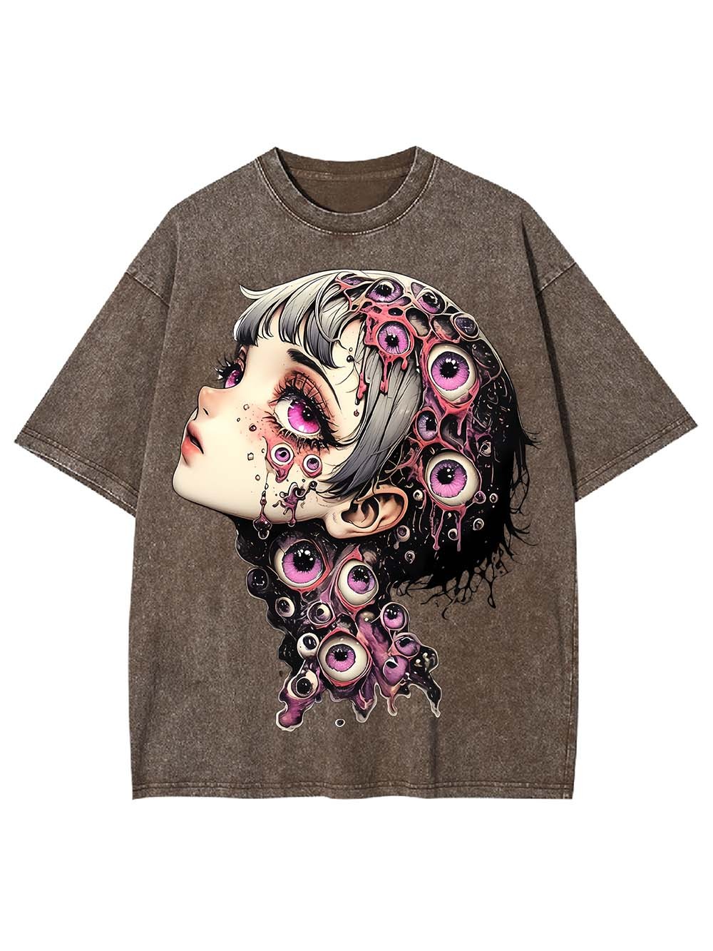 Eyes Of The Abyss Washed Tshirt-ClassyOutlaw Sale