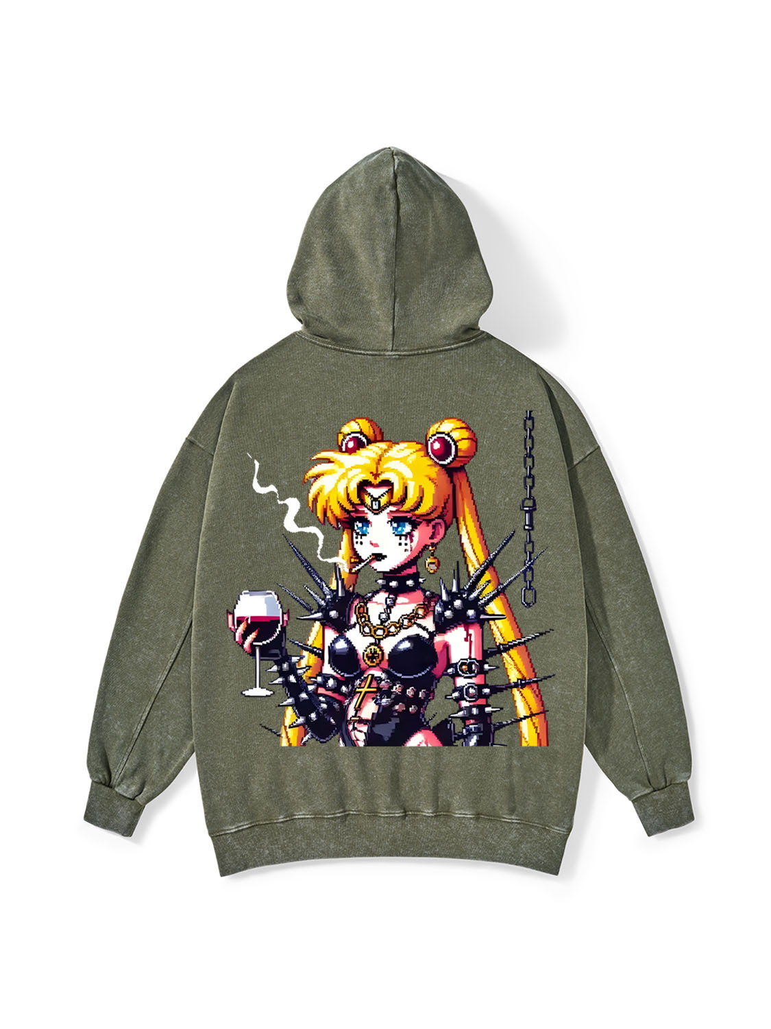 Punk Moon Washed Hoodie