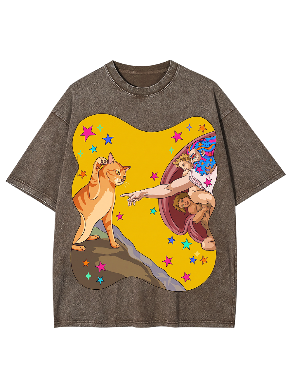 GOD CAT TOUCH AAA WASHED TSHIRT