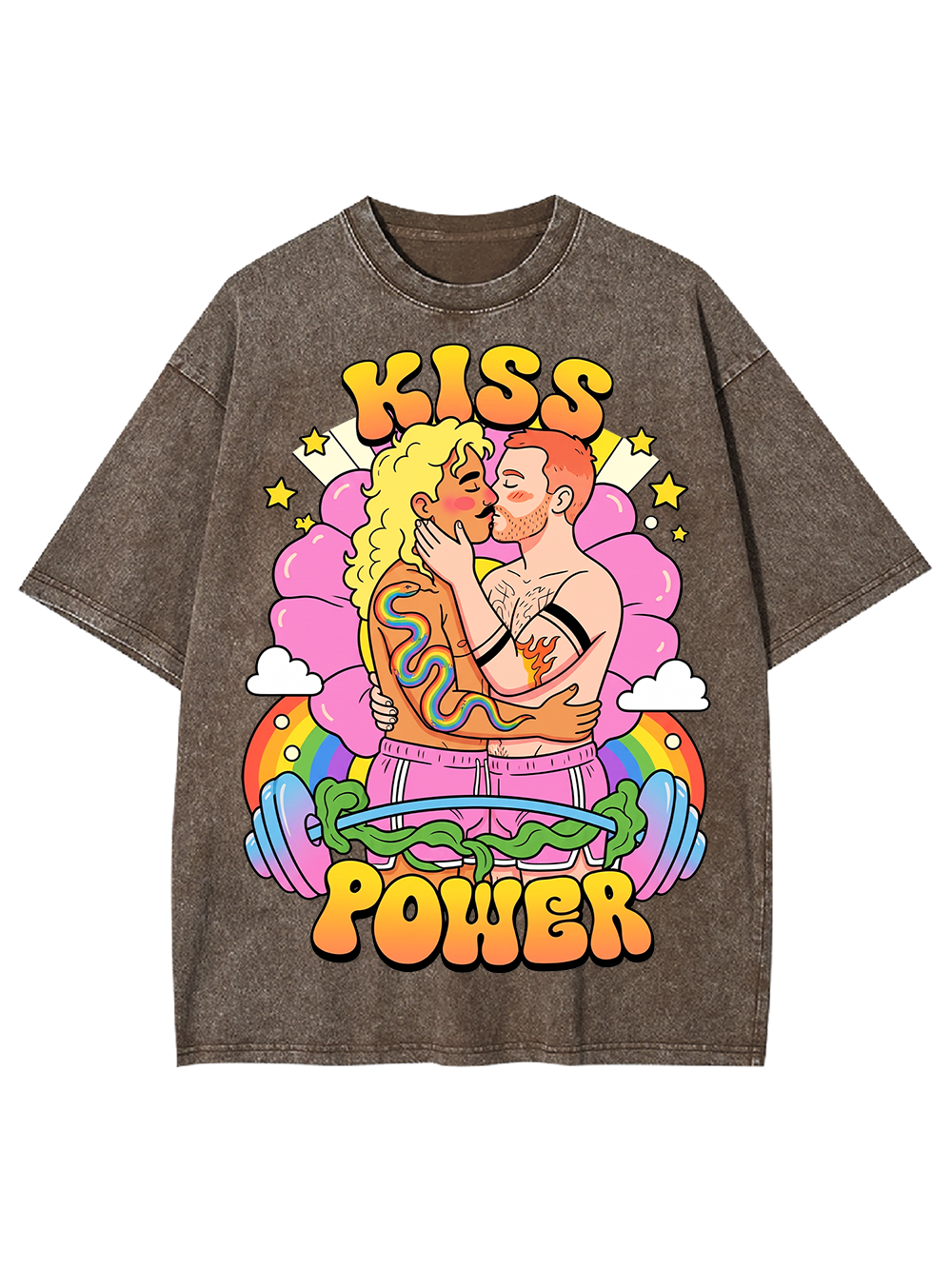KISS POWER AAA WASHED TSHIRT