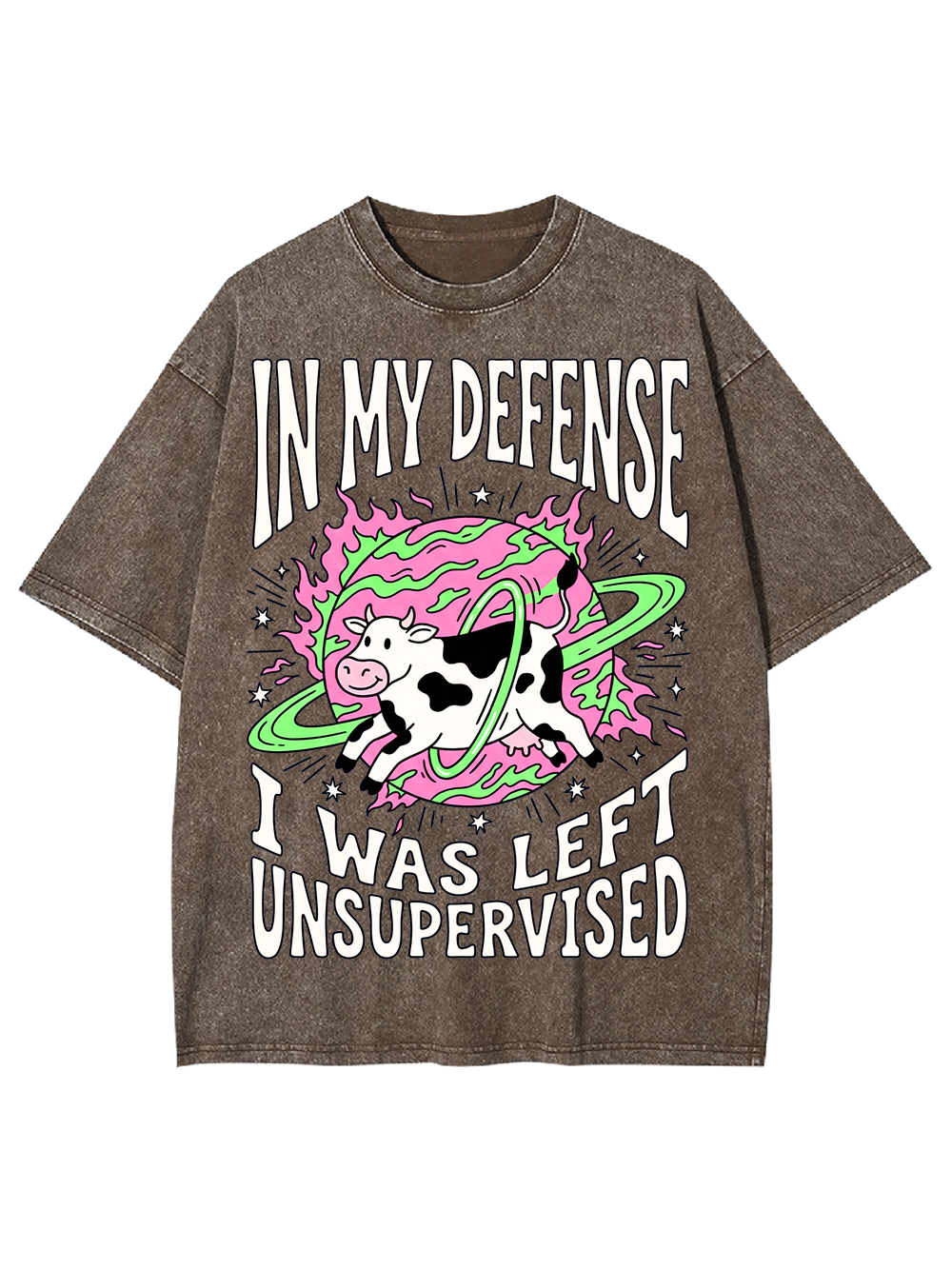 UNSUPERVISED COW AAA WASHED TSHIRT