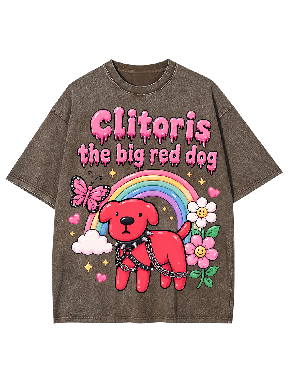 RED DOG CLITORIS AAA WASHED TSHIRT