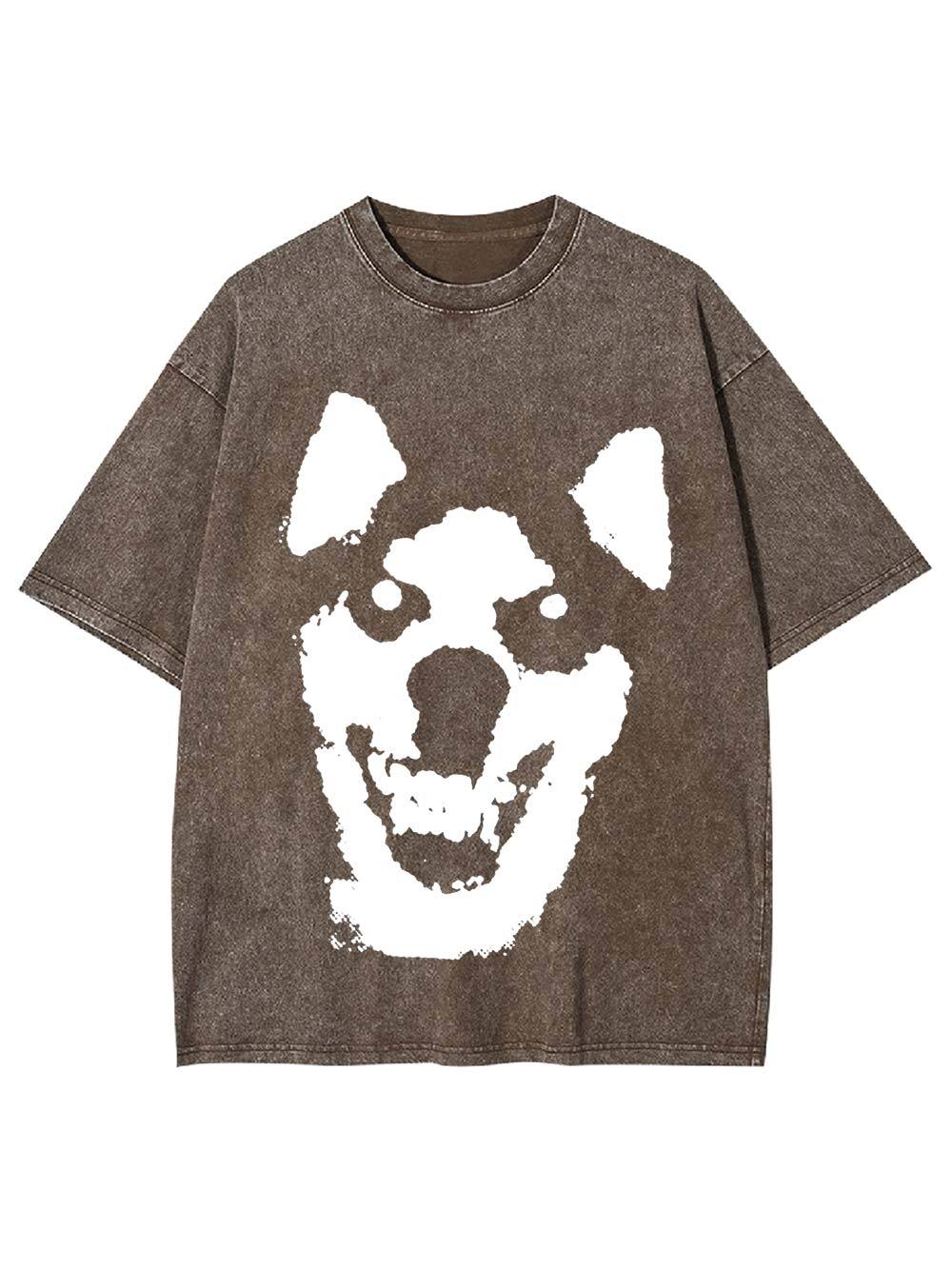 Pixelated Sinister Smil Washed Tshirt