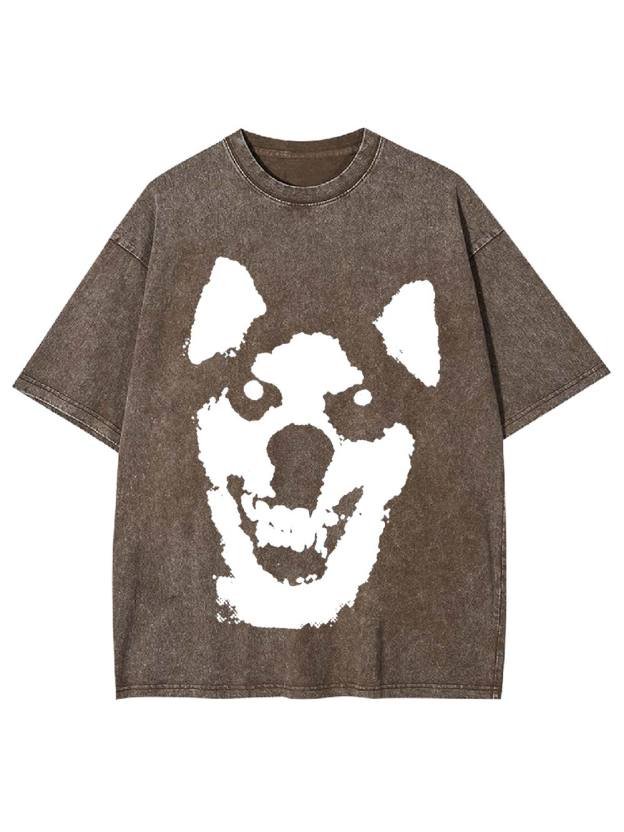 Pixelated Sinister Smil Washed Tshirt