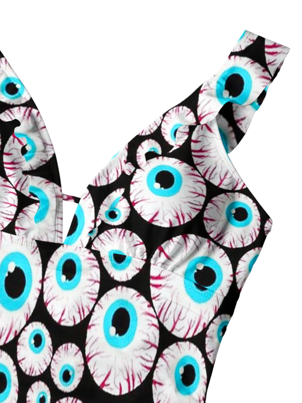SPOOKY EYEWEAR V-NECK ONE PIECE SWIMSUIT