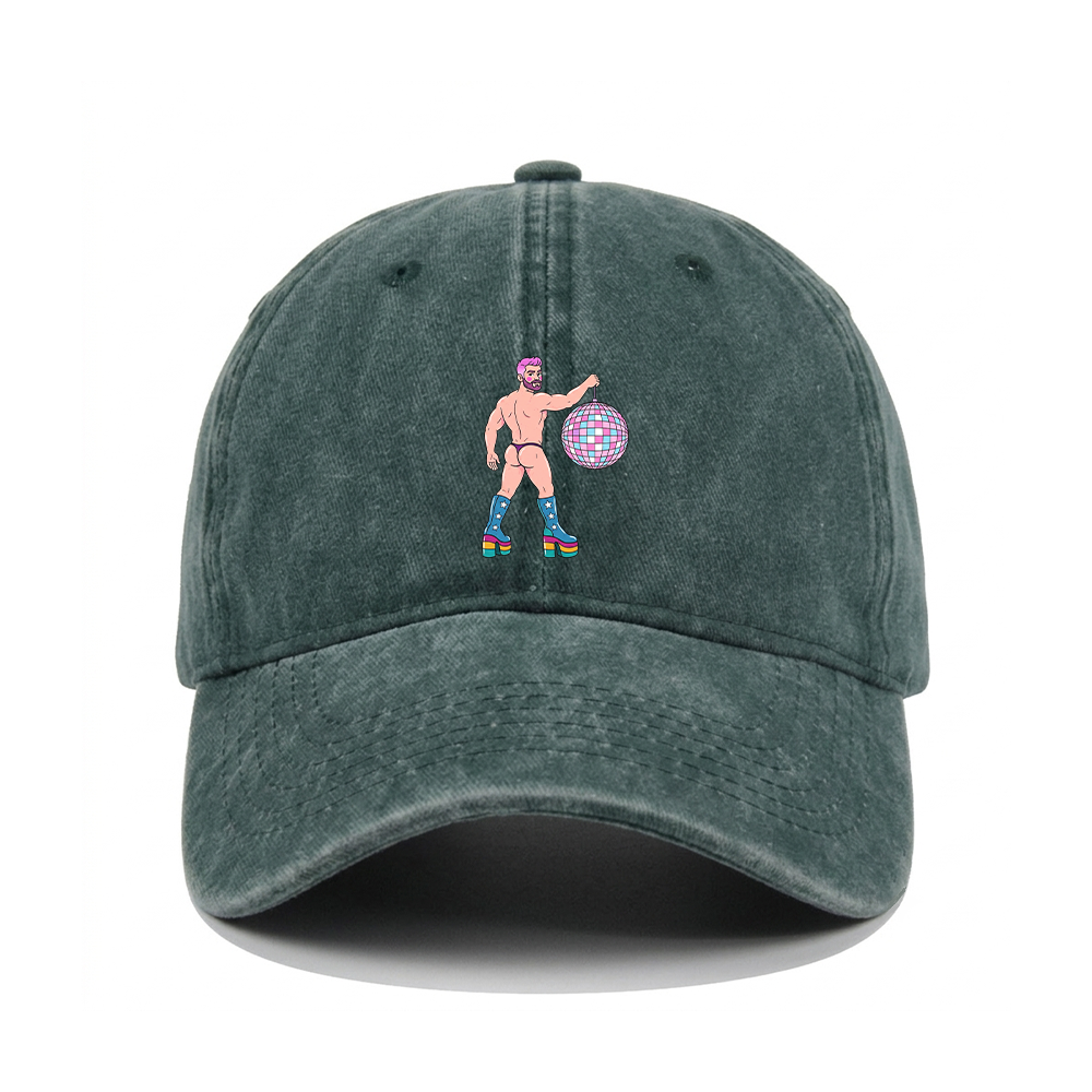DISCO DIVA DUDE WASHED VINTAGE BASEBALL CAP