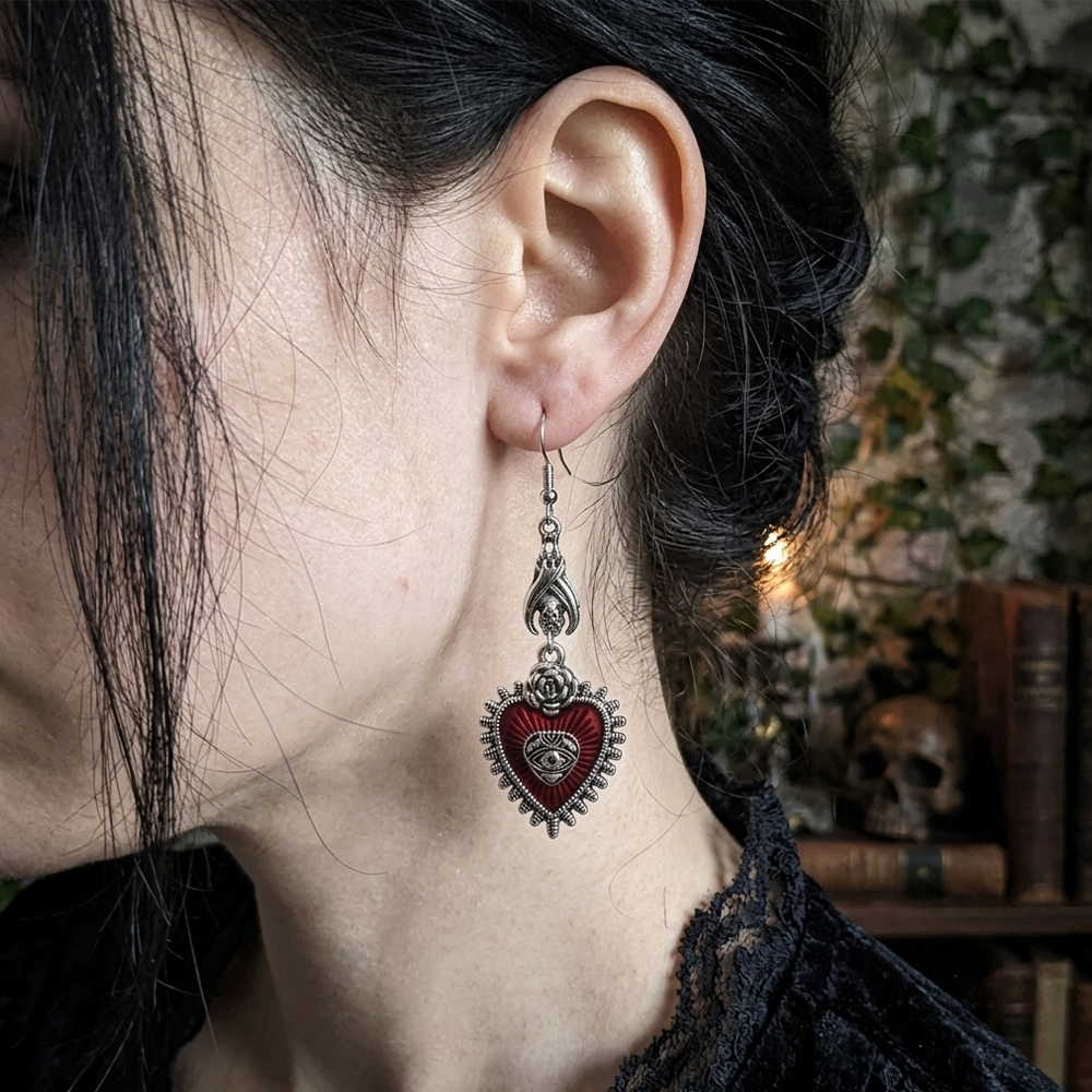 BLOOD‑RED EYES EARRINGS