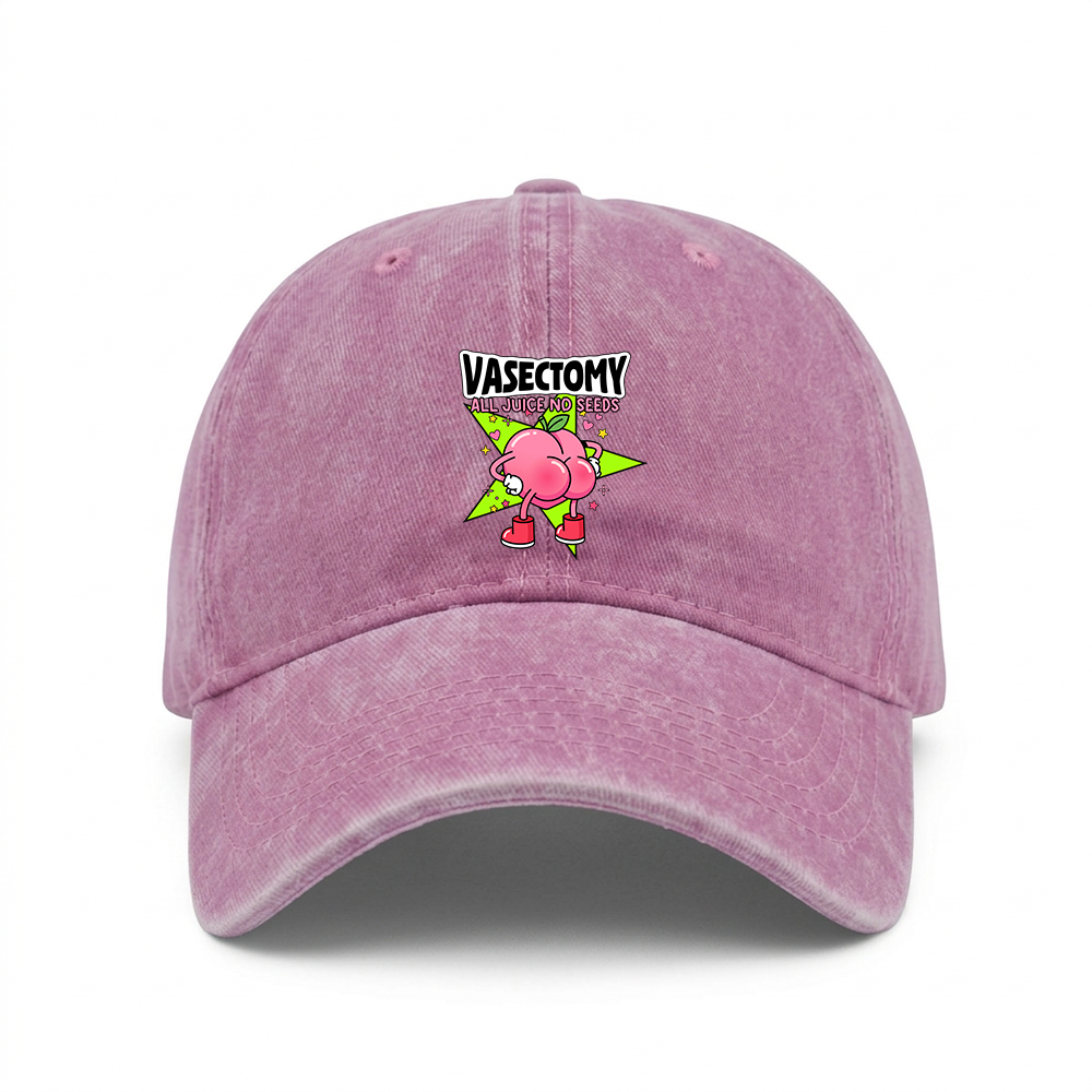 VASECTOMY ALL JUICE NO SEEDS WASHED VINTAGE BASEBALL CAP