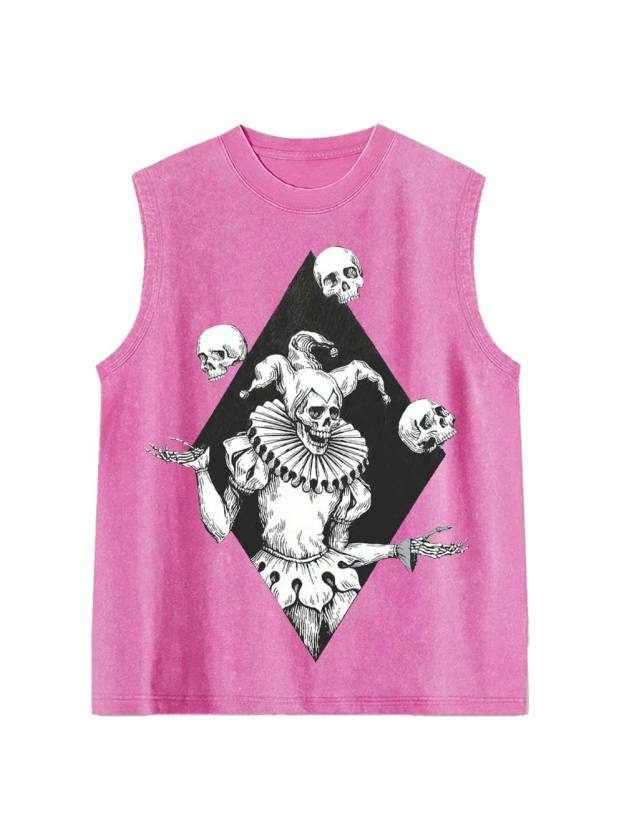Jester Of Death Washed Tank Top