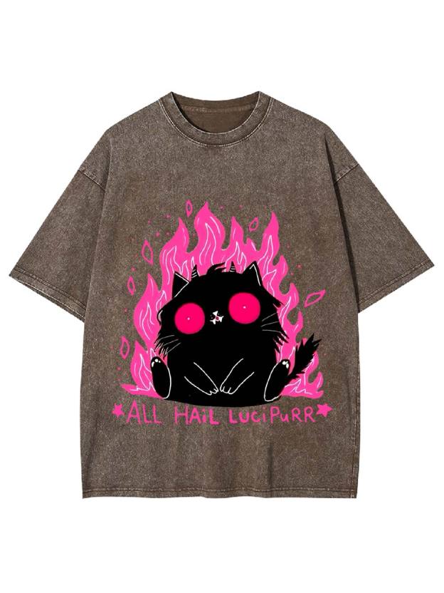 All Hail Lucipurr Washed Tshirt