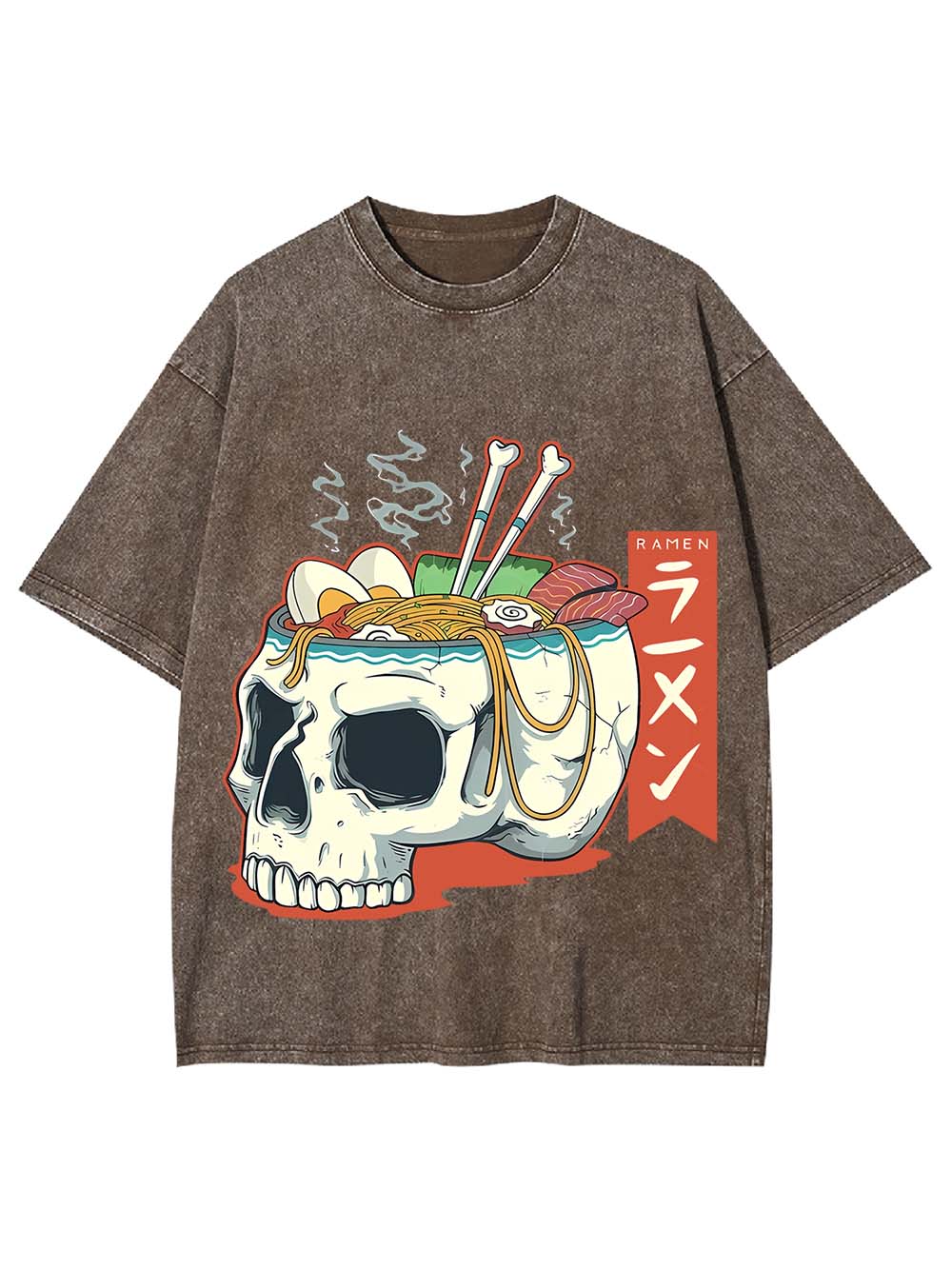 SKULL RAMEN DELIGHT WASHED TSHIRT