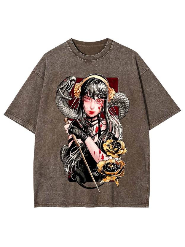 Venomous Beauty Washed Tshirt