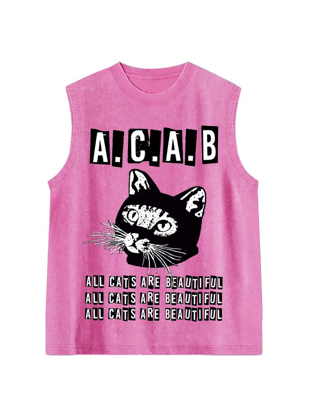 All Cats Are Beautiful Washed Tank Top