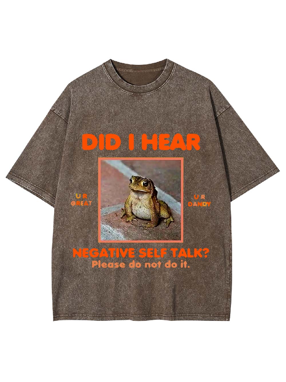 Positive Vibes Frog Washed Tshirt