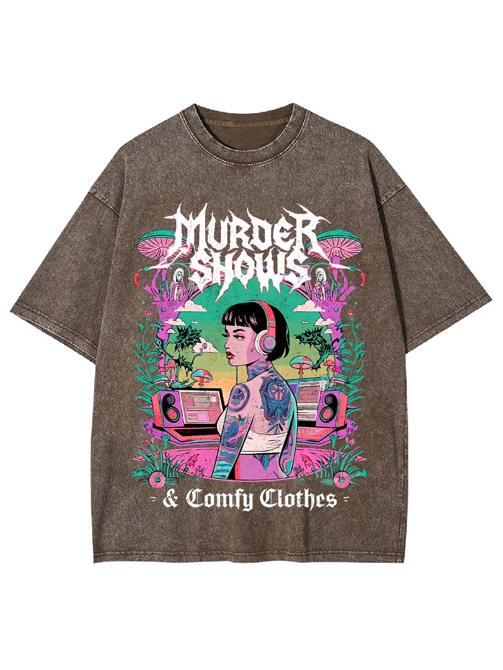 Murder Shows & Comfy Clothes Washed Tshirt