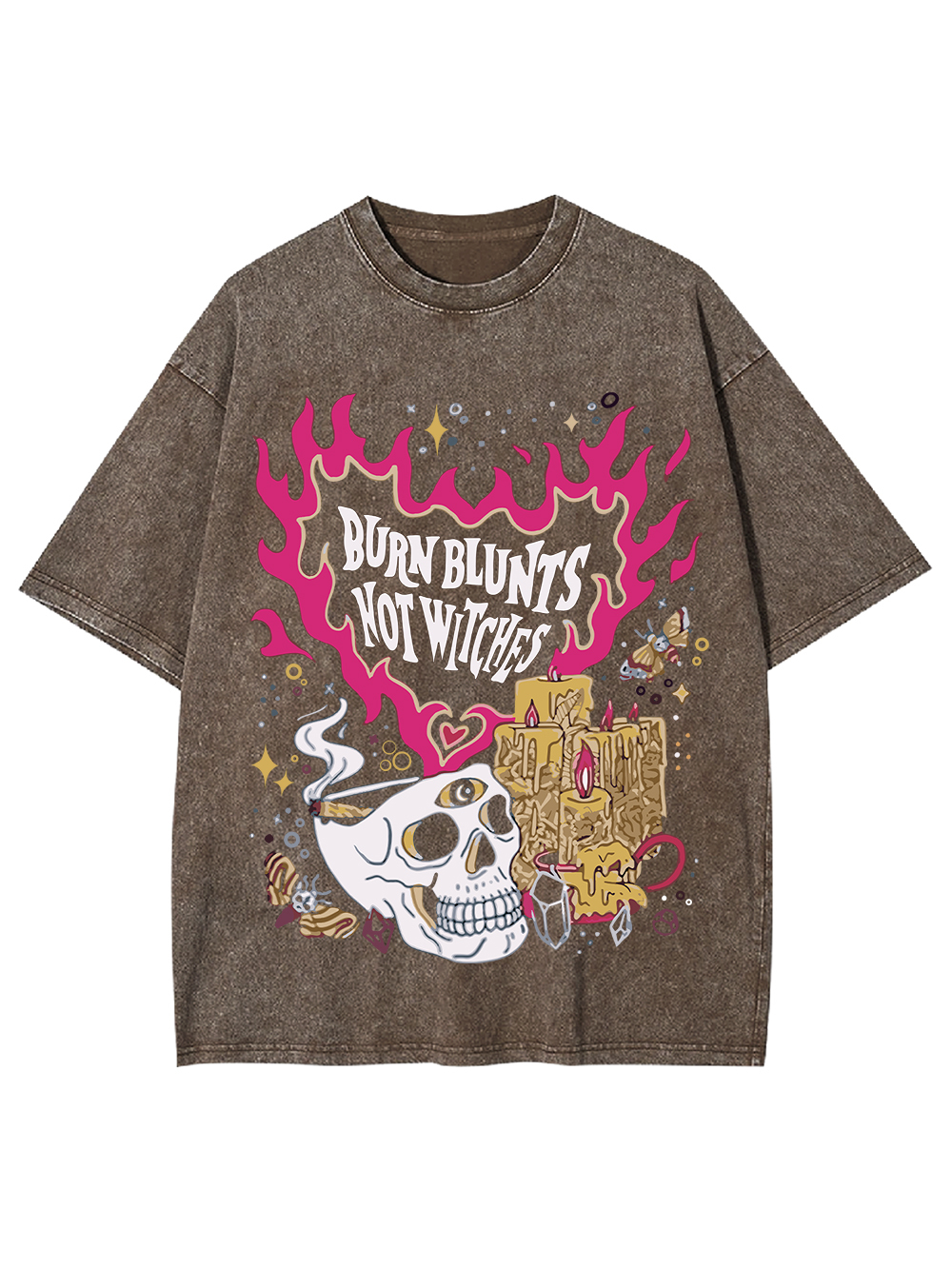 Burn Blunts Not Witches Washed Tshirt