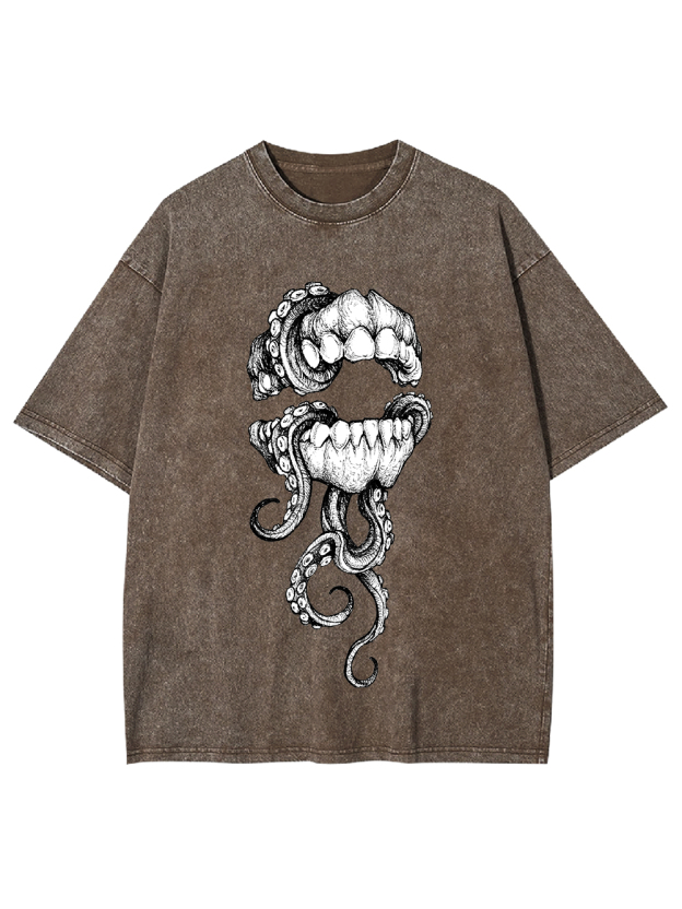 Tentacle Grin Washed Tshirt