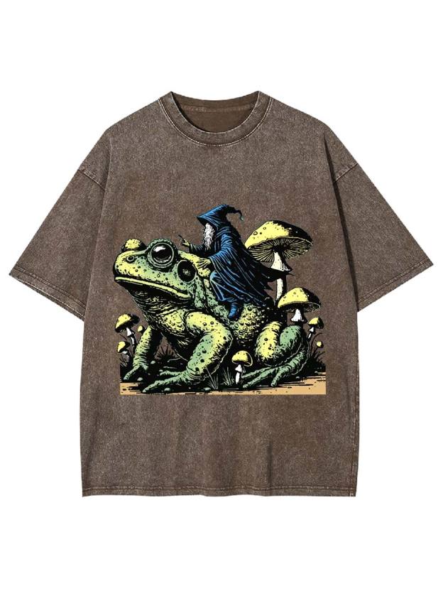 Wizard's Toad Ride Washed Tshirt