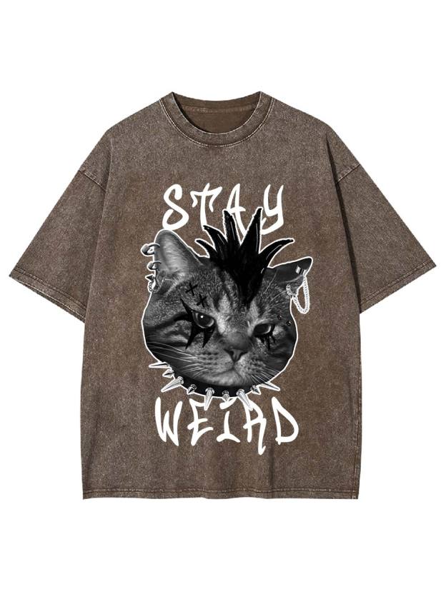 Stay Weird Washed Tshirt