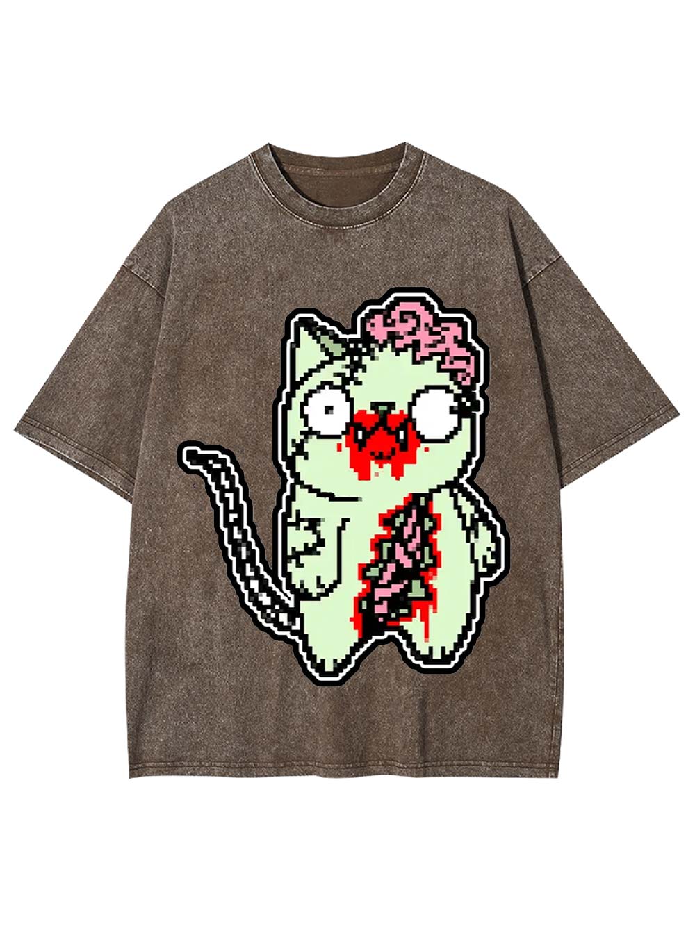 Zombie Cat Washed Tshirt