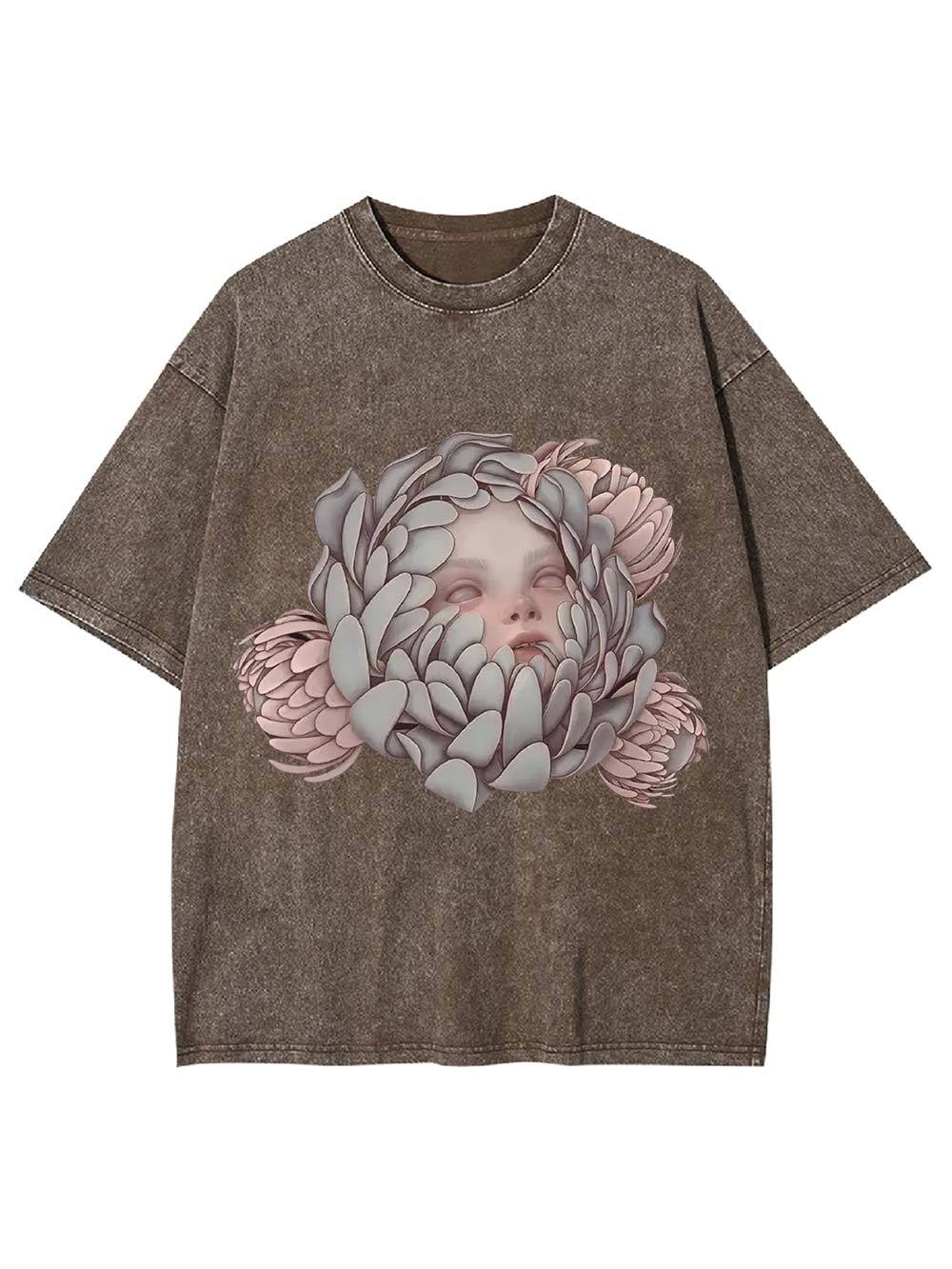 Blooming Silence Washed Tshirt