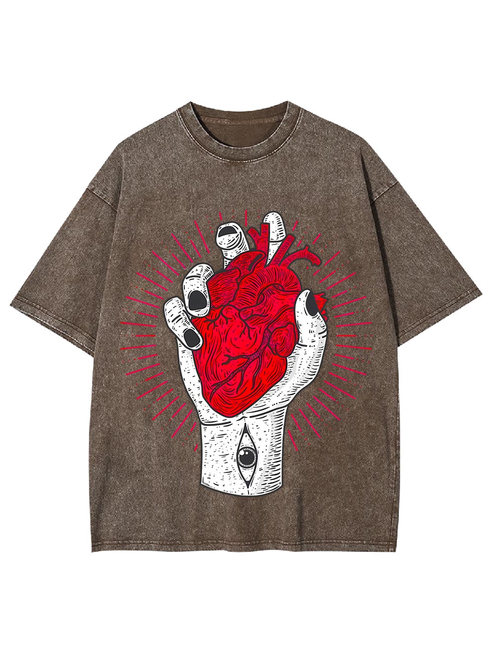 Heart In Hand Washed Tshirt