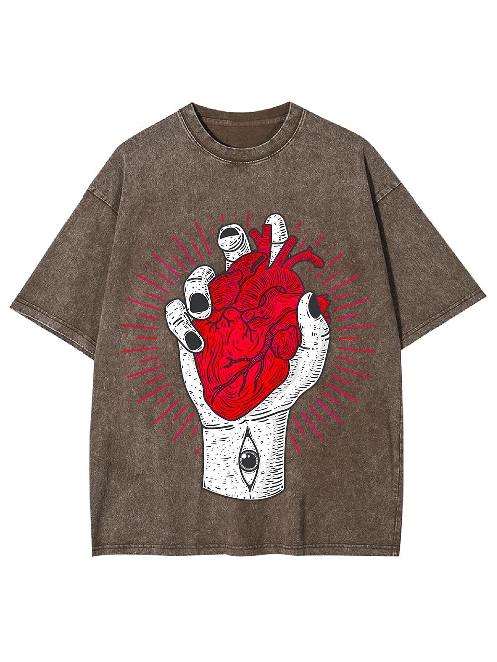Heart In Hand Washed Tshirt