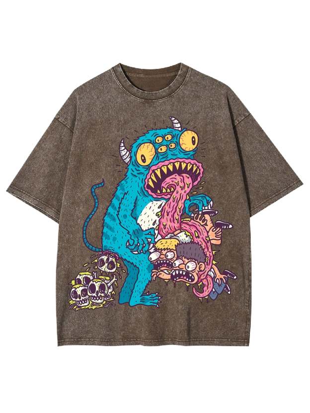 Horror Monster Washed Tshirt