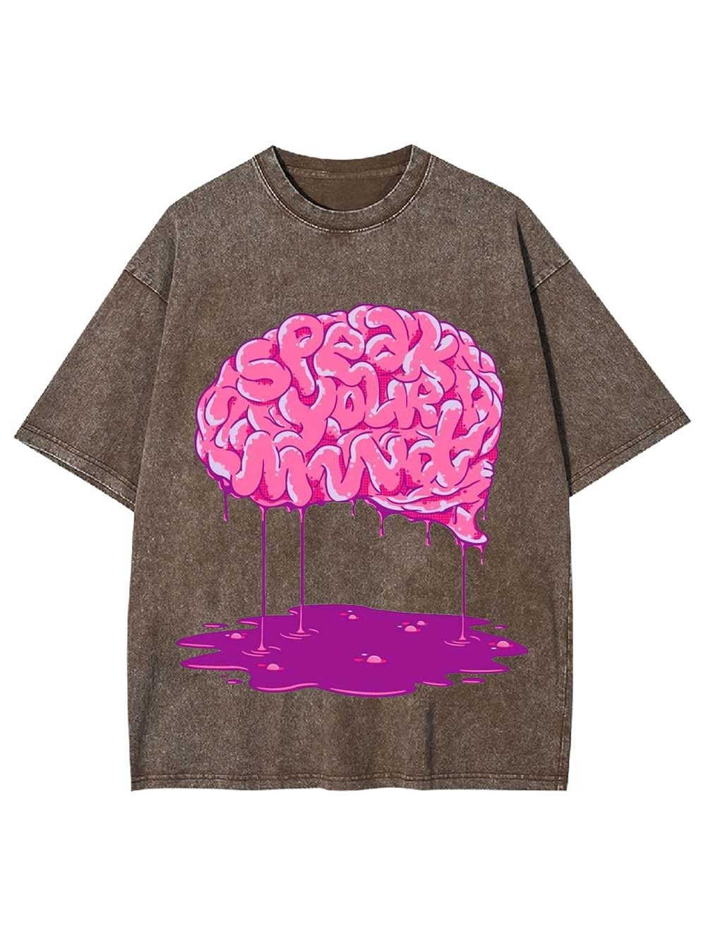 SPEAK YOUR MIND WASHED TSHIRT