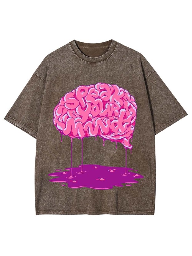 SPEAK YOUR MIND WASHED TSHIRT