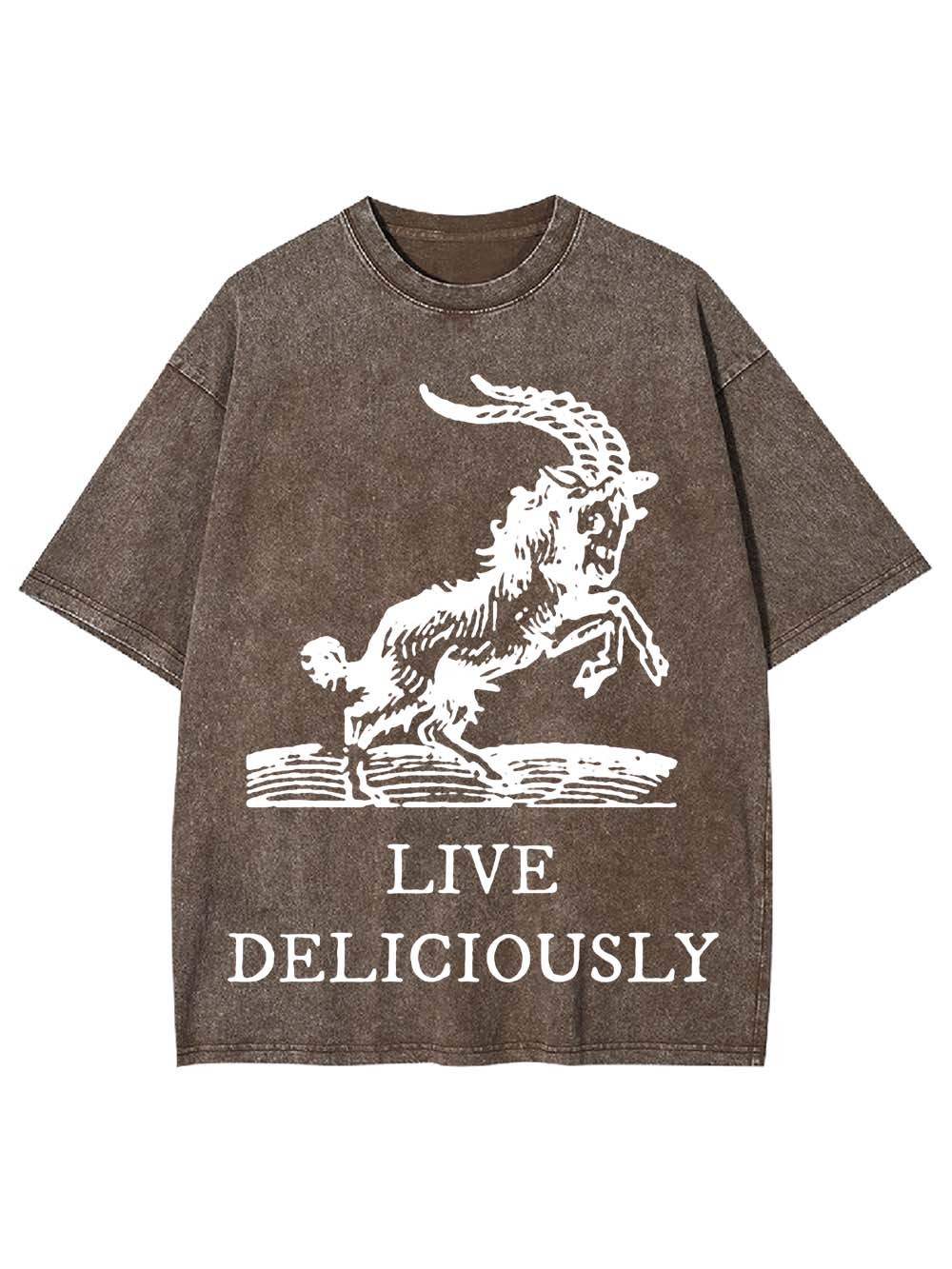 Live Deliciously Washed Tshirt