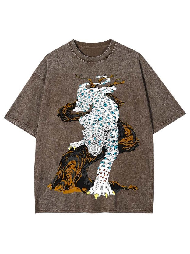 Eyes Of A Leopard Washed Tshirt