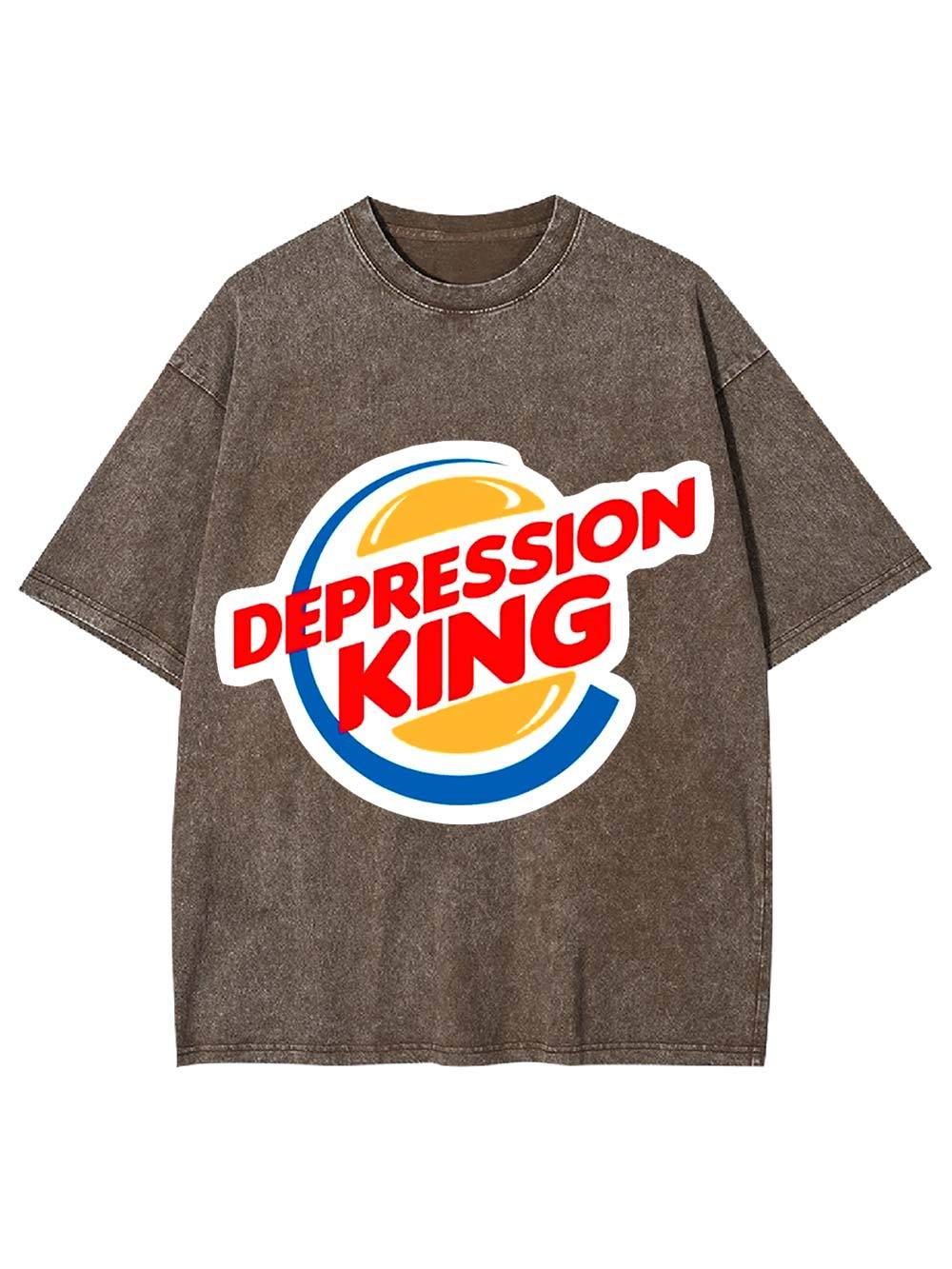 Depression King Washed Tshirt