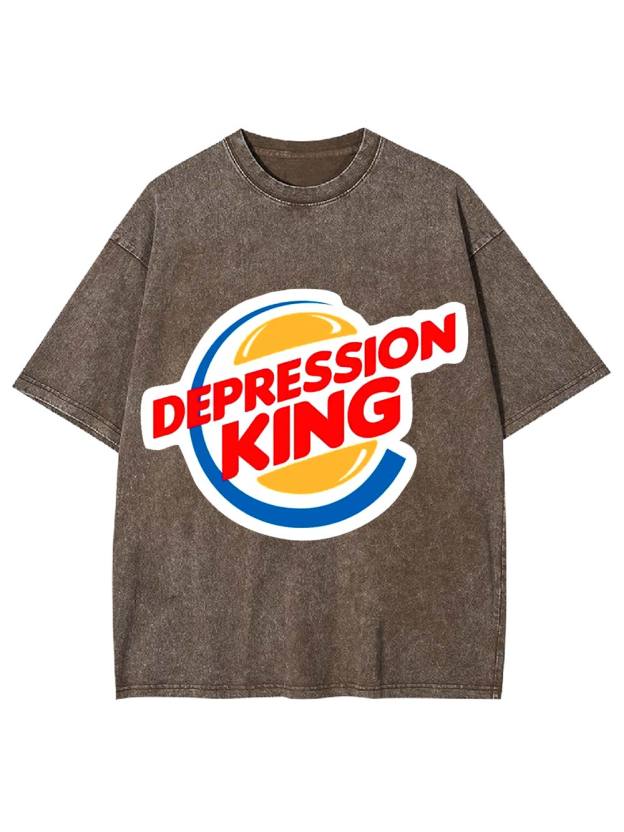 Depression King Washed Tshirt