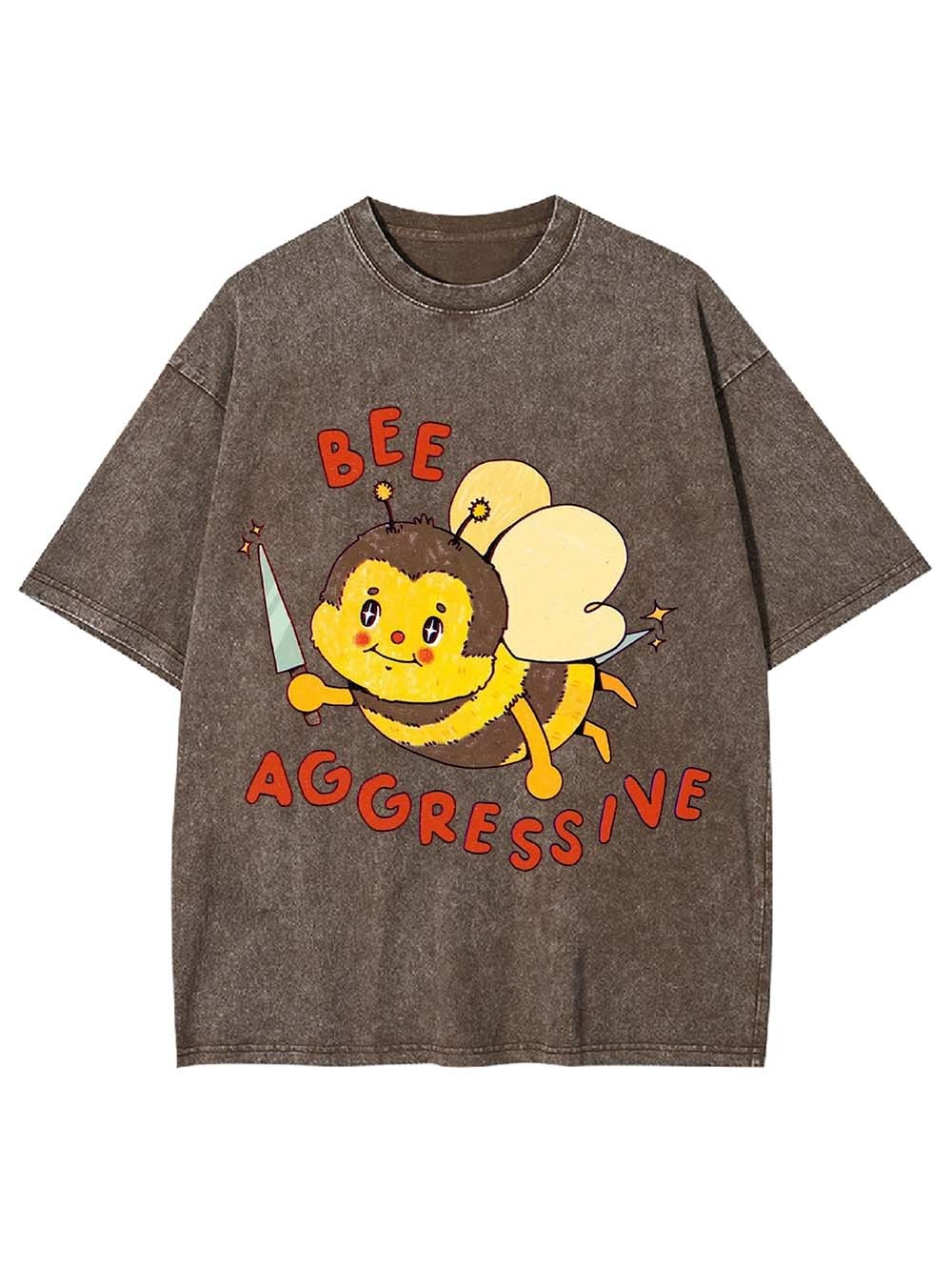 Bee Aggressive Washed Tshirt