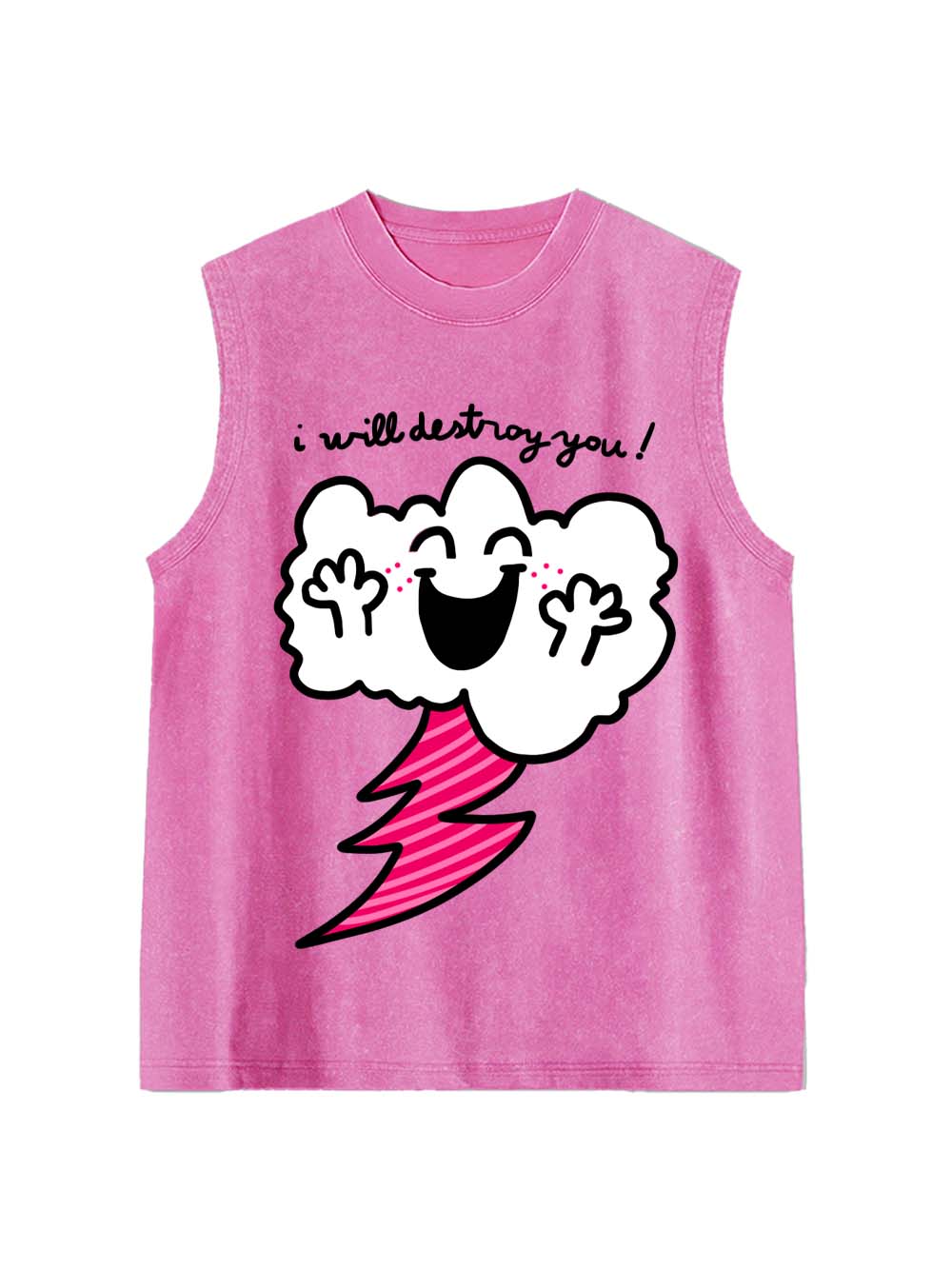 I Will Destroy You! Washed Tank Top