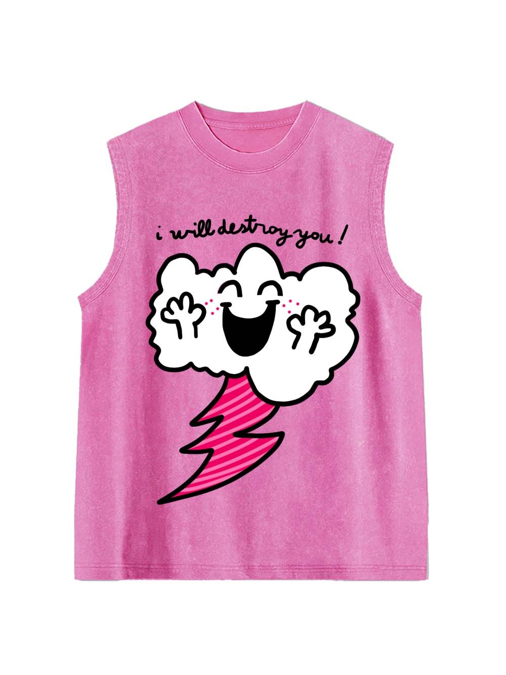 I Will Destroy You! Washed Tank Top