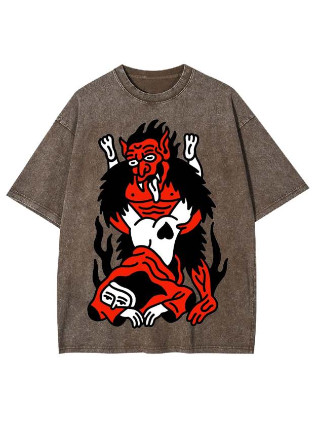 THE DEVIL'S EMBRACE WASHED TSHIRT