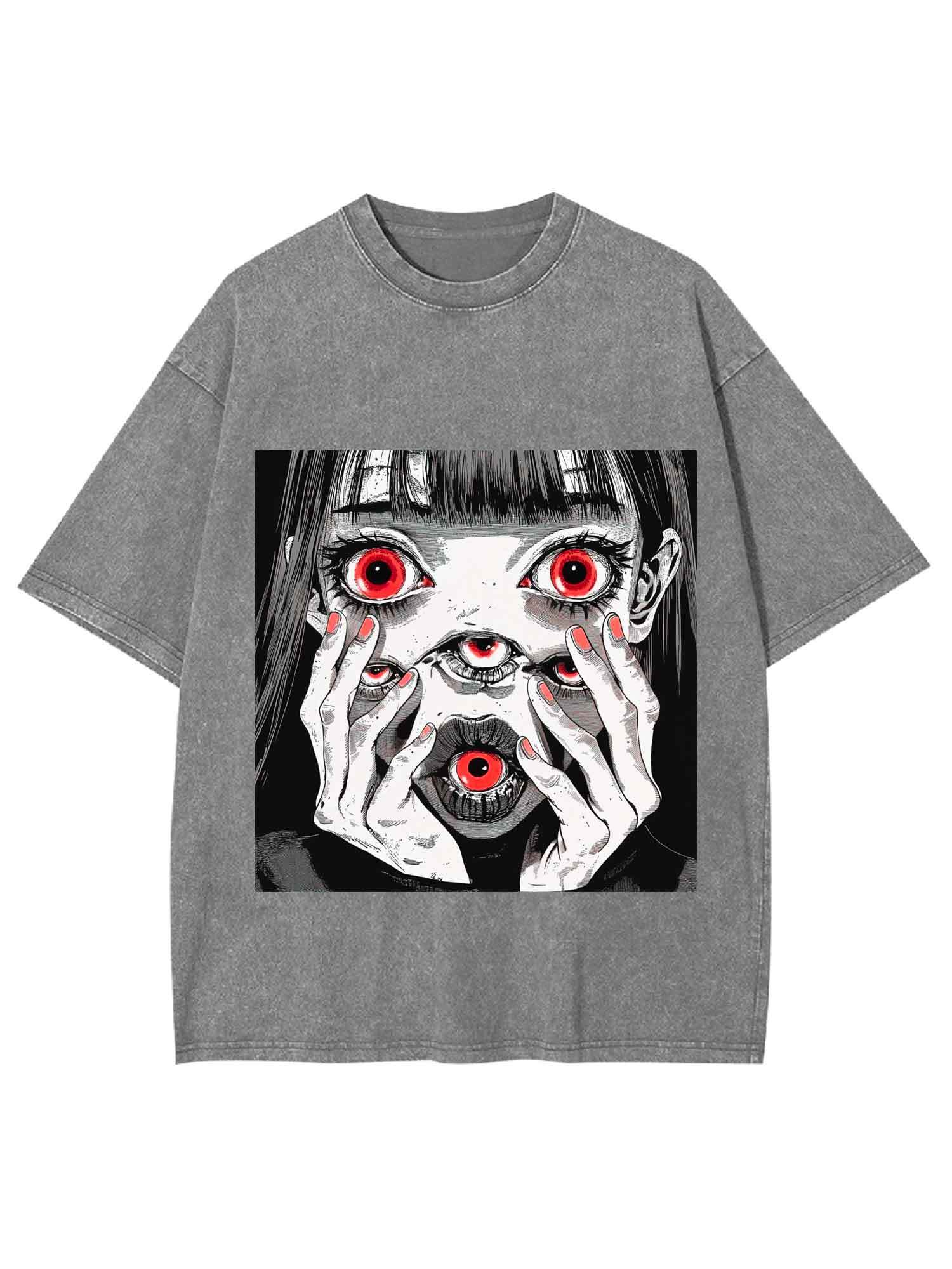 Girl Of Eyeballs Washed Tshirt