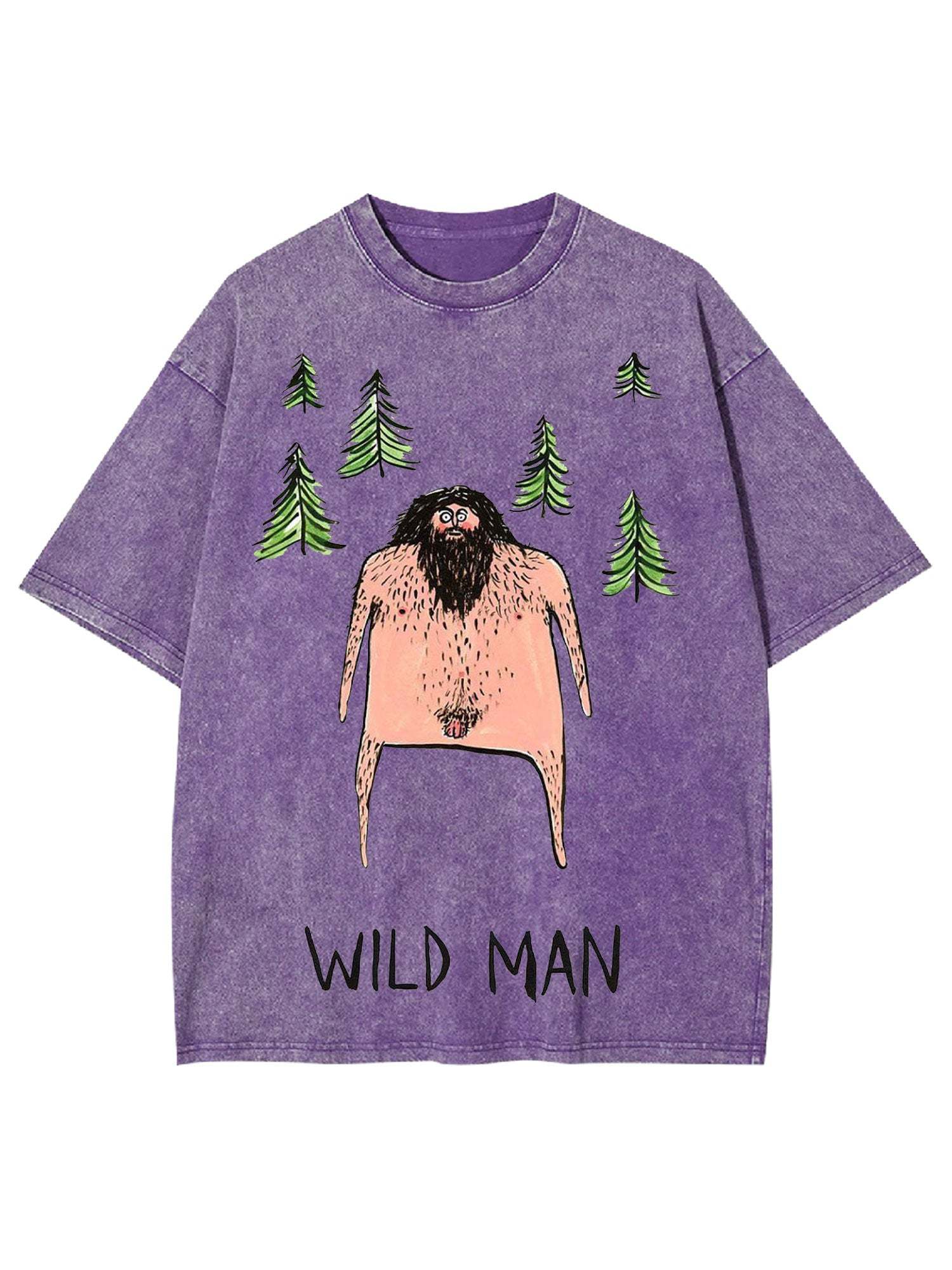 Wild Man Washed Tshirt-ClassyOutlaw Sale