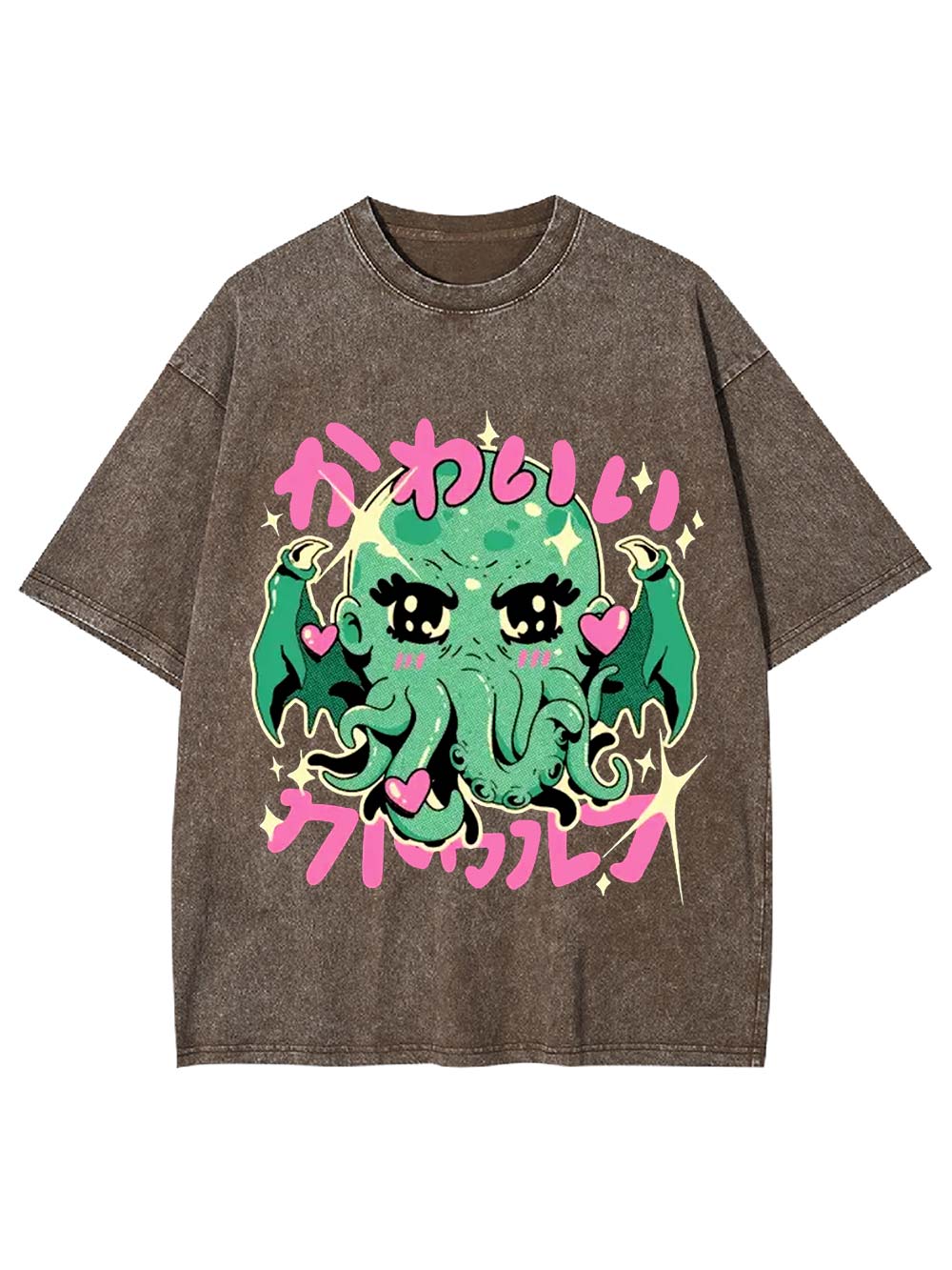 Kawaii Cthulhu Washed Tshirt