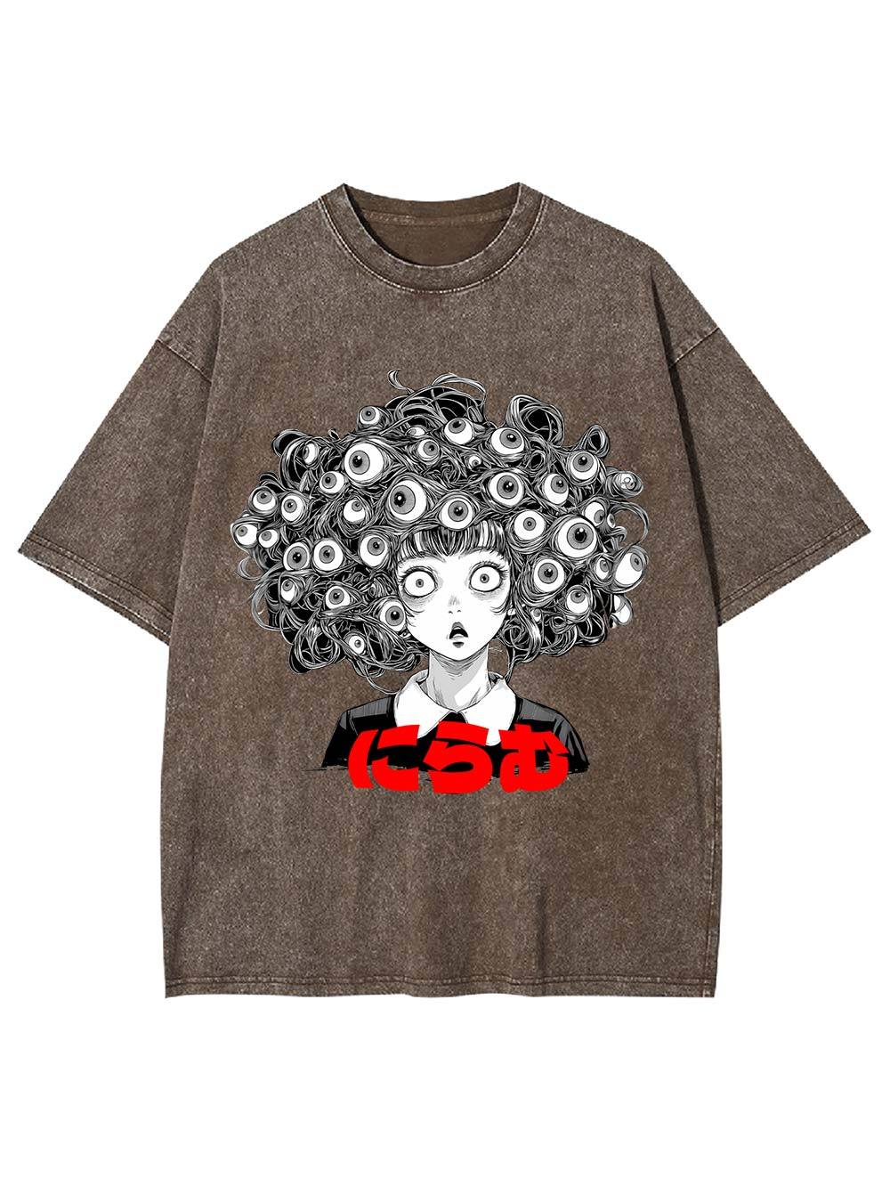 Staring Eyes Washed Tshirt