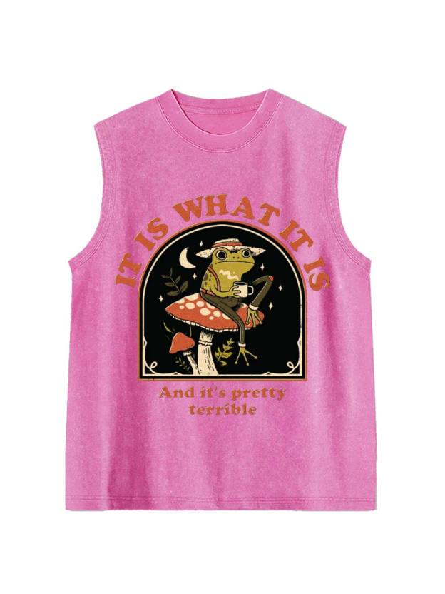It Is What It Is Washed Tank Top