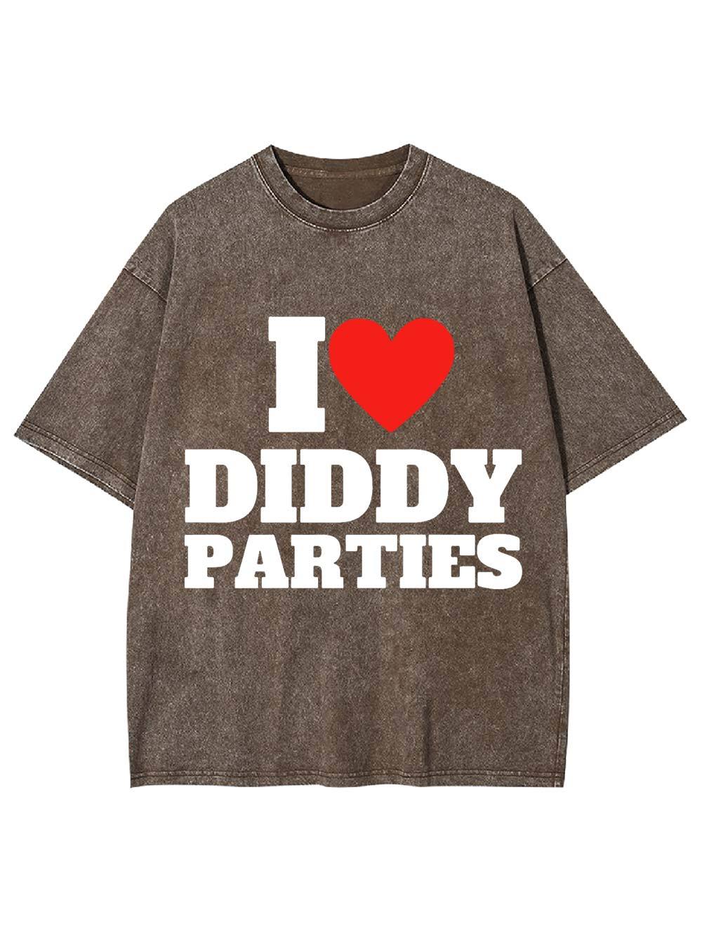 I love Diddy Parties Washed Tshirt